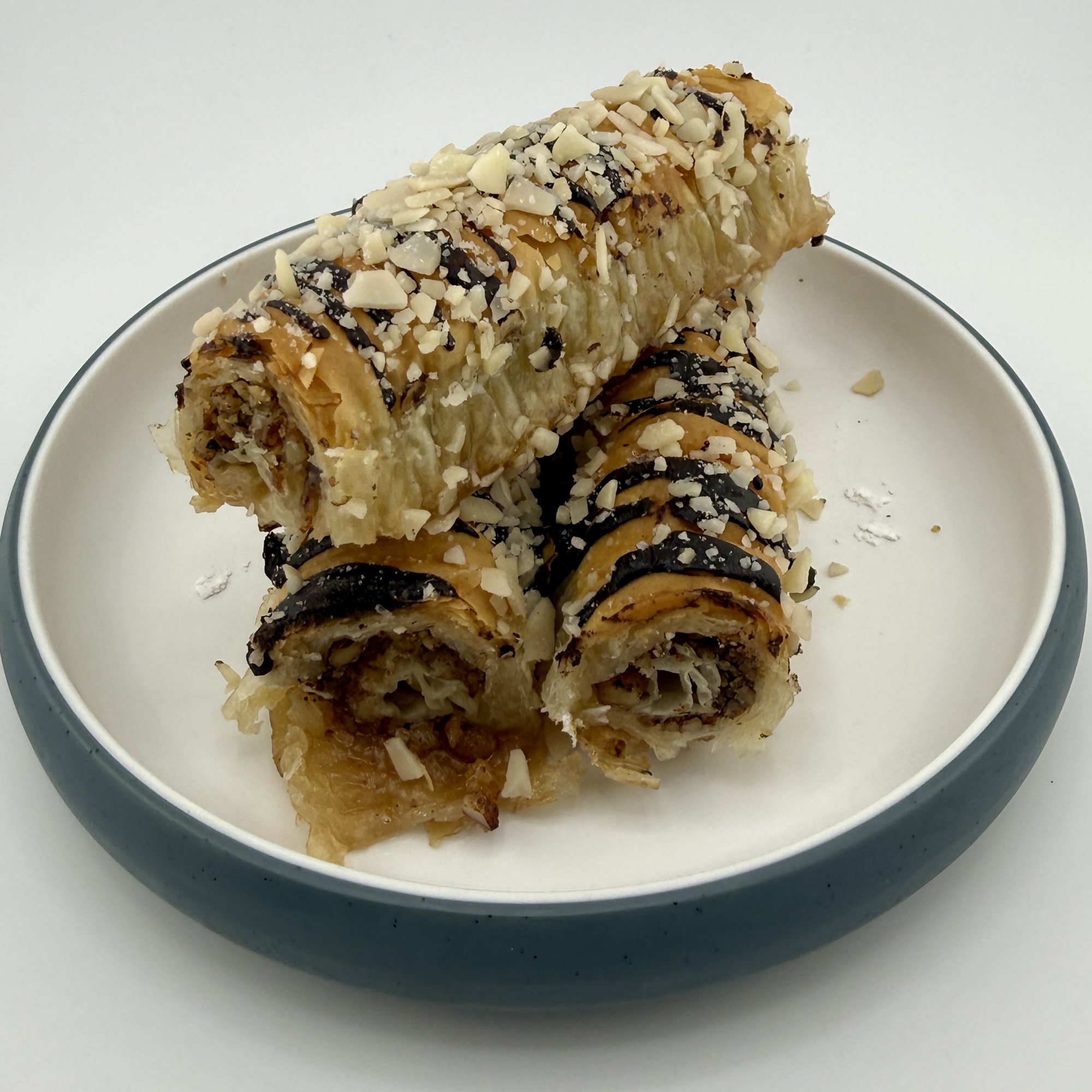 Chocolate almond nut rolls